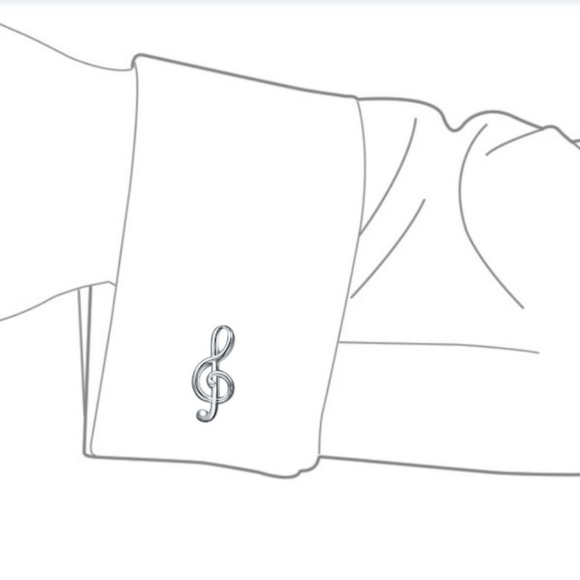 Music Note Cuff Links - Picture 3 of 7